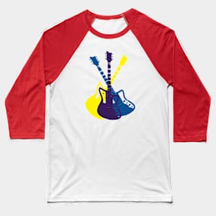 Boutique Guitar Retro Pop Art Baseball T-Shirt